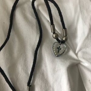 Cross in heart necklace